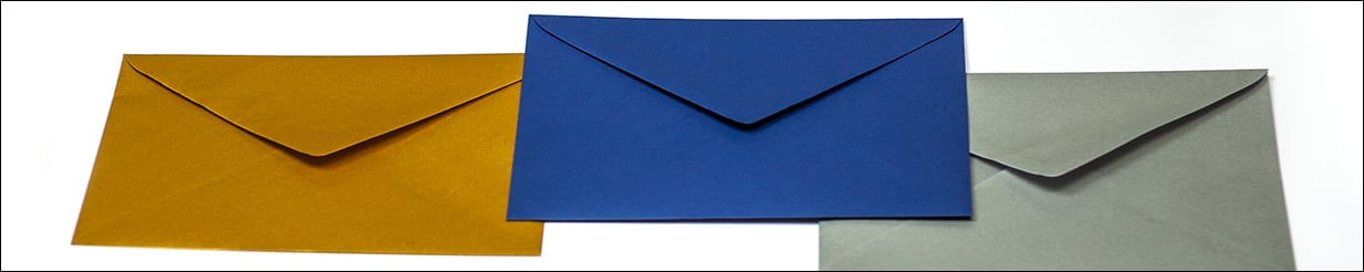 Grande variedade de envelopes coloridos nos formatos C5 162x229 mm e 157x225 mm em Kuvertwelt.de