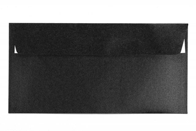 Envelopes DIN longos adesivos, preto madrepérola