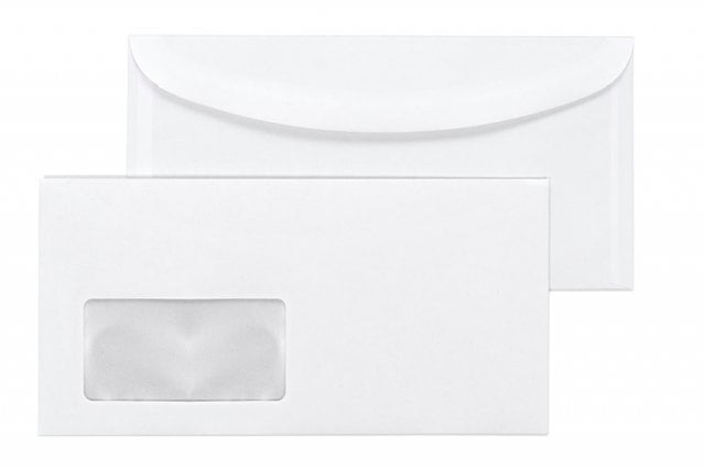 Envelopes DIN longo+, branco com janela