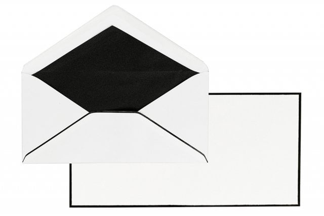 Envelopes DIN longos, envelopes fúnebres com rebordo preto