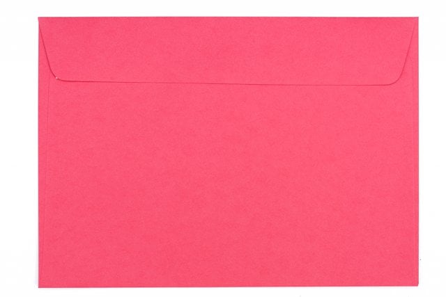 Envelopes DIN C5 adesivos, cor-de-rosa