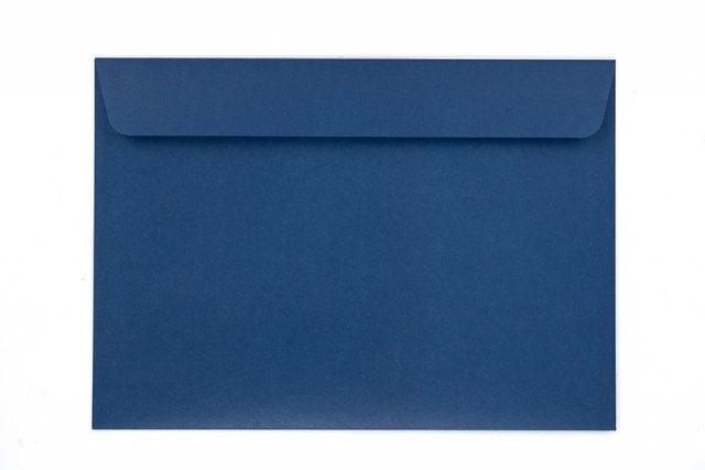 Envelopes DIN C5 adesivos, impressão azul escuro