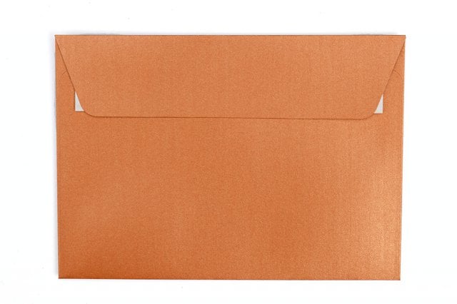 Envelopes DIN C6 adesivos, cobre madrepérola