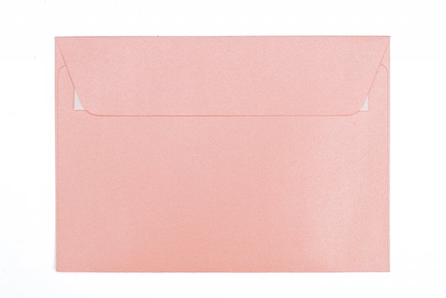 Envelopes DIN C6 adesivos, cor-de-rosa madrepérola