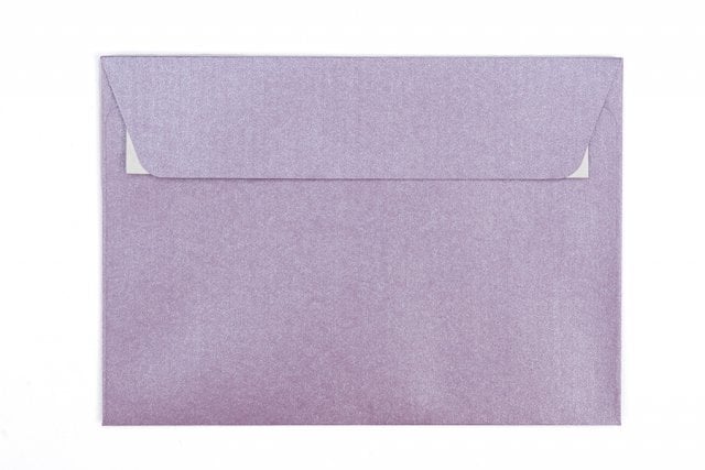 Envelopes DIN C6 adesivos, roxo madrepérola
