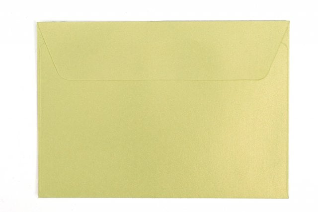 Envelopes DIN C6 adesivos, verde claro madrepérola