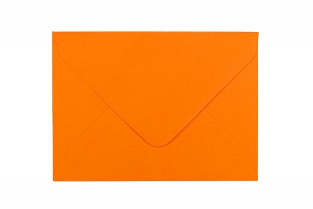Envelopes DIN C7, cor de laranja