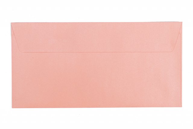 Envelopes DIN adesivos longos, cor-de-rosa madrepérola