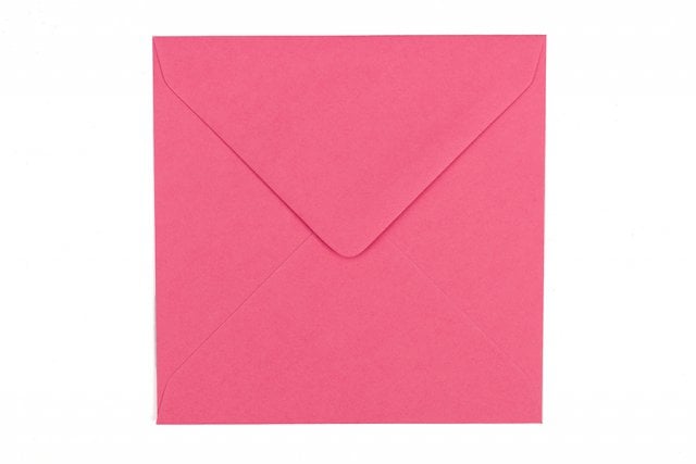 Envelopes quadrados 130x130 mm, cor-de-rosa