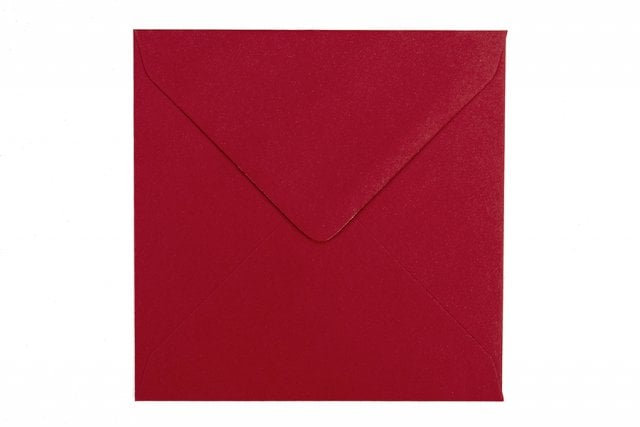 Envelopes quadrados 130x130 mm, vermelho escuro
