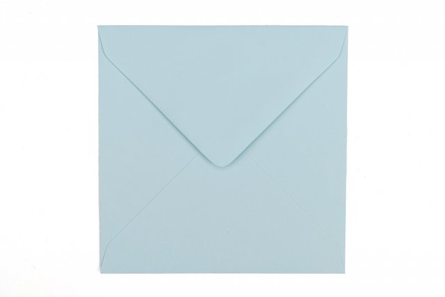 Envelopes quadrados 130x130 mm, azul claro