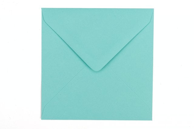 Envelopes quadrados 130x130 mm, azul-verde
