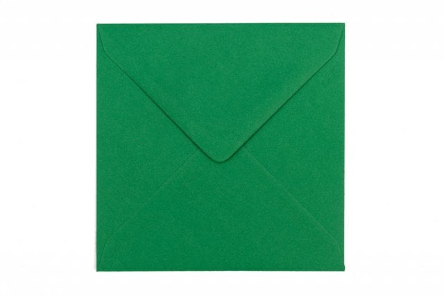 Envelopes quadrados 130x130 mm, verde escuro