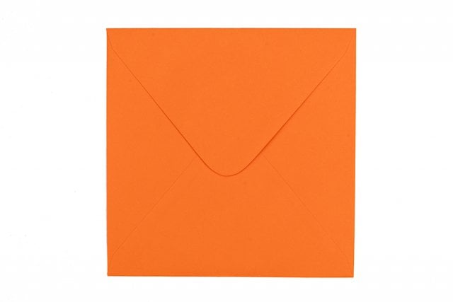 Envelopes quadrados 155x155 mm, cor de laranja