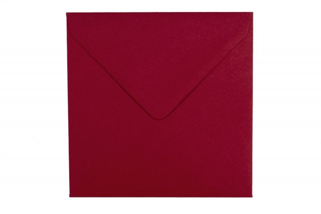 Envelopes quadrados 155x155 mm, vermelho escuro