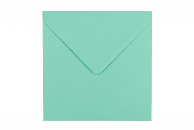 Envelopes quadrados 155x155 mm, azul-verde