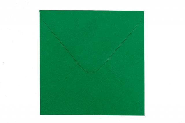 Envelopes quadrados 155x155 mm, verde escuro