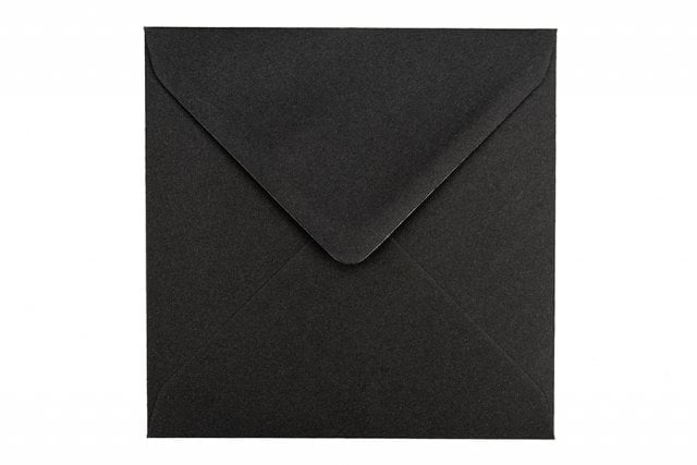 Envelopes quadrados 155x155 mm, preto