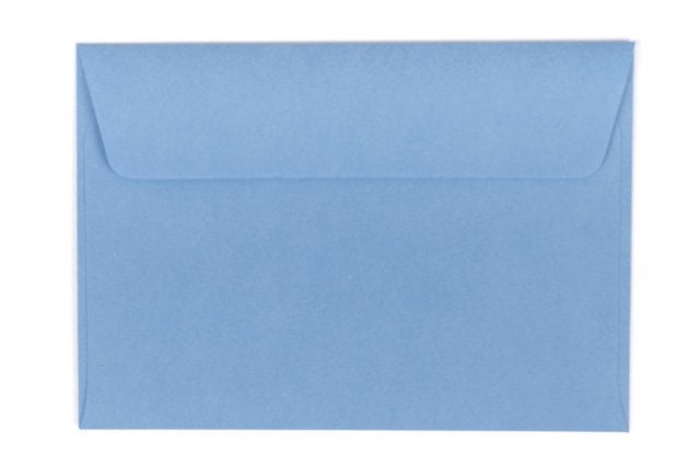 Envelopes DIN C6 adesivos, azul