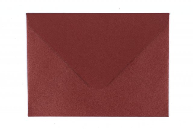 Envelopes DIN C7, vermelho madrepérola