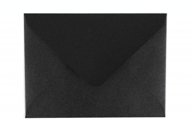 Envelopes DIN C7, preto madrepérola