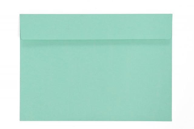 Envelopes DIN C5 adesivos, azul-verde