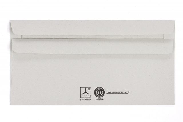Envelopes DIN longos, cinzento reciclado