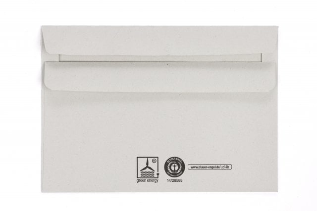 Envelopes DIN C6, cinzento reciclado