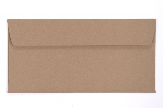 Envelopes DIN longo adesivo, papel kraft
