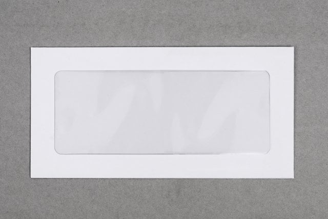 Envelopes DIN longo com janela panorâmica, branco