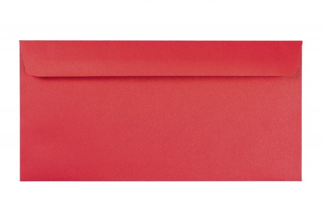 Envelopes DIN longo+, impressão a vermelho