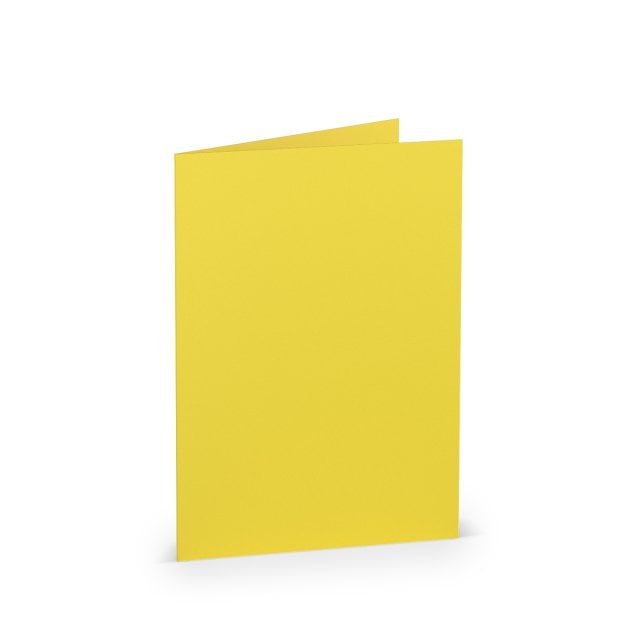Cartões desdobráveis DIN A6, amarelo dourado