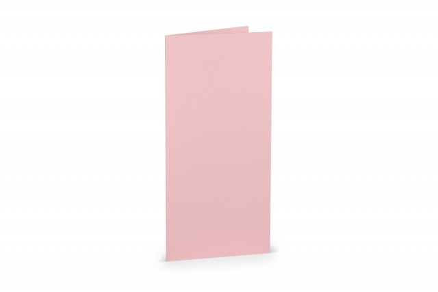 Cartões para dobrar DIN compridos, cor-de-rosa