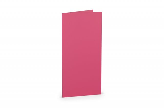 Cartões dobráveis DIN compridos, cor-de-rosa