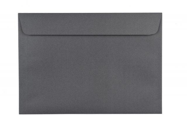 Envelopes DIN C5 adesivos, impressão em cinzento escuro