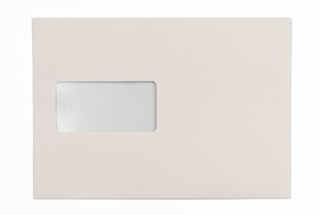 Envelopes DIN C5 adesivos com janela, impressão creme