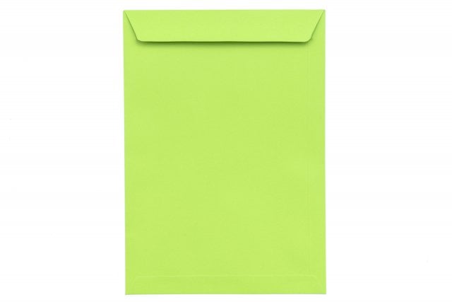 Envelopes DIN C4 adesivos, verde