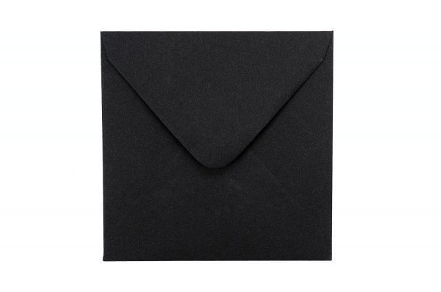 Envelopes quadrados 110x110 mm, preto