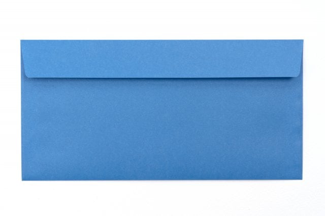 Envelopes DIN longo adesivo, impressão azul