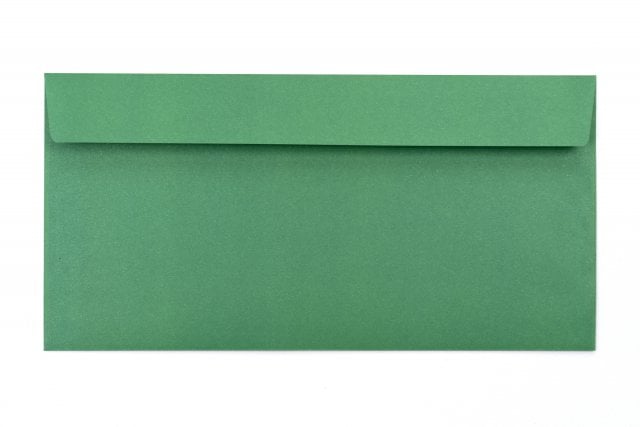 Envelopes DIN longo adesivo, impressão verde