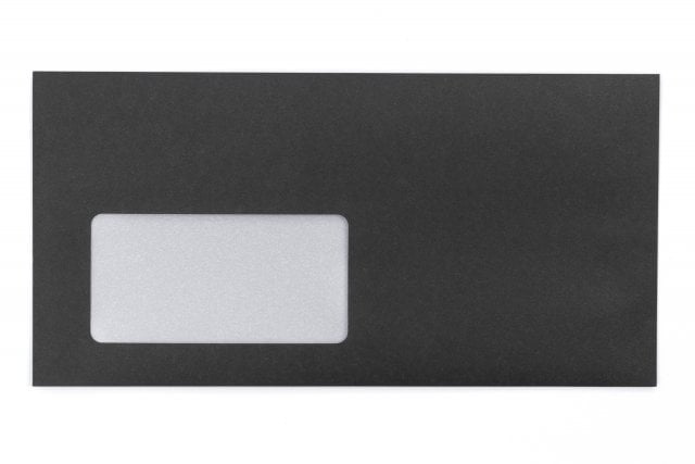 Envelopes DIN longos com janela, impressão a preto