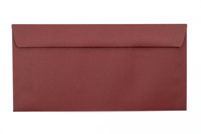 Envelopes DIN longo+, impressão em vermelho escuro