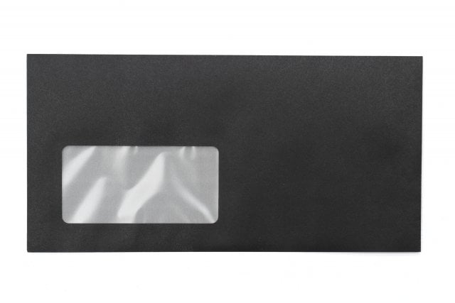 Envelopes DIN longo+ com janela, impressão a preto