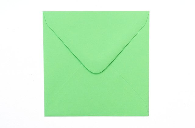Envelopes quadrados 110x110 mm, verde claro