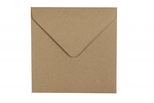 Envelopes quadrados 140x140 mm, papel kraft