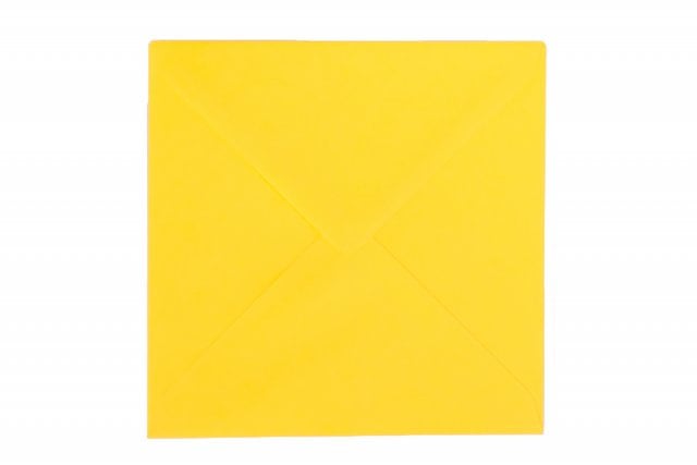 Envelopes quadrados 140x140 mm, amarelo