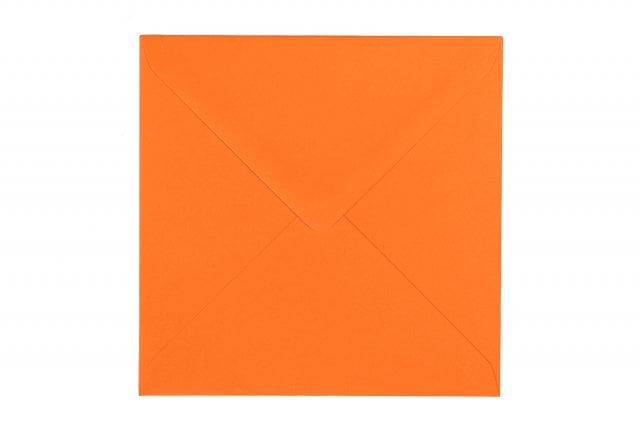 Envelopes quadrados 140x140 mm, cor de laranja