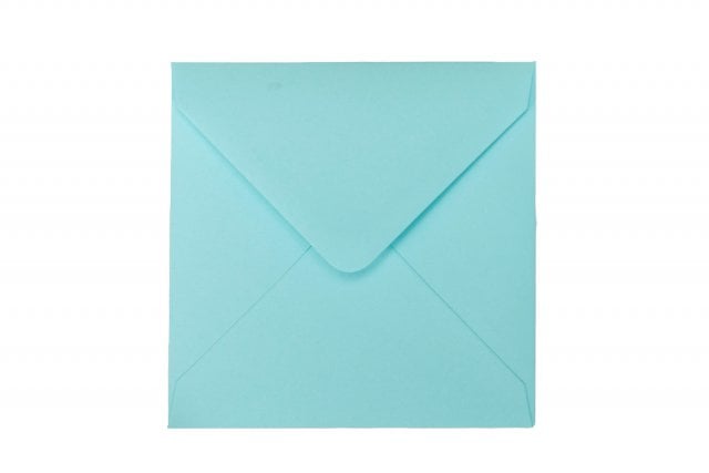Envelopes quadrados 140x140 mm, azul claro