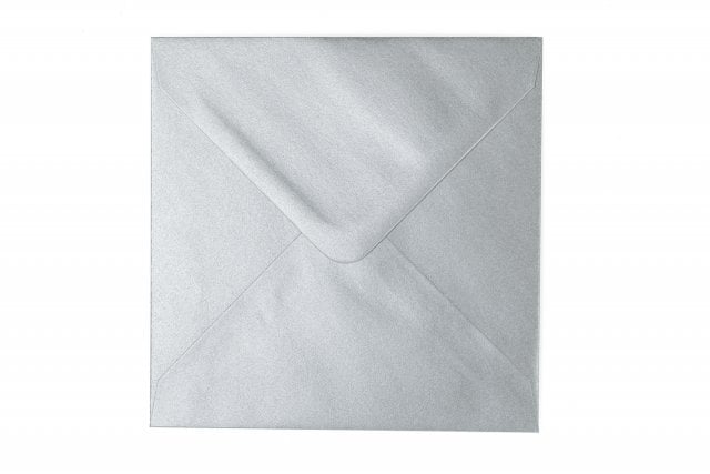 Envelopes quadrados 140x140 mm, prateados