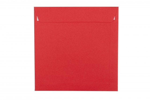 Envelopes quadrados 220x220 mm, vermelho